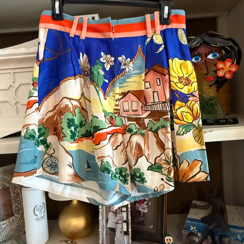 Antonio Melani Hailey ocean print shorts sz 0 sea la vie nwt - Picture 3 of 4